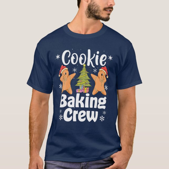 Christmas Cookie Baking Crew Pajama, Gingerbread C T-Shirt (Front)