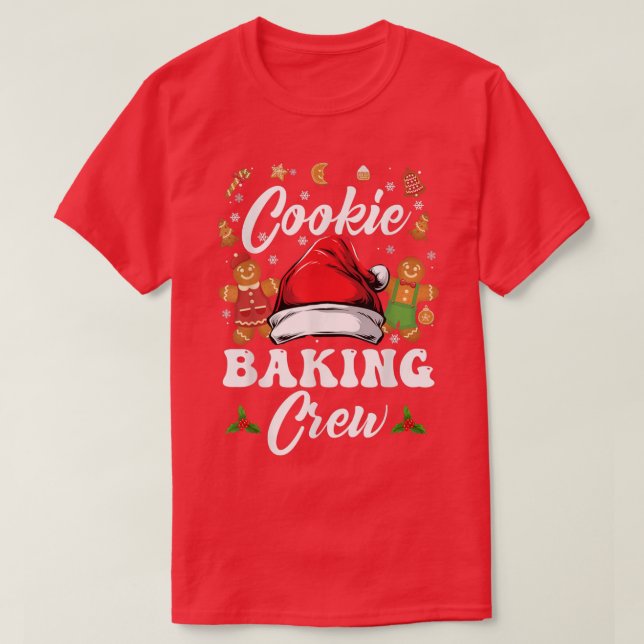 Christmas Cookie Baking Crew Pajama, Gingerbread C T-Shirt (Design Front)