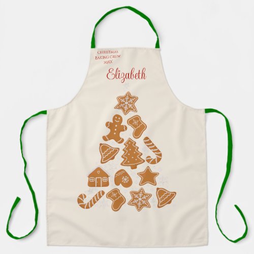 Christmas Cookie Baking Crew Personalized Apron