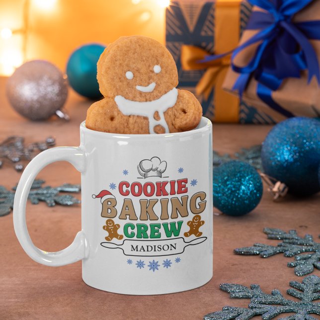 Christmas Cookie Baking Crew Personalized Holiday Coffee Mug (Creator Uploaded)