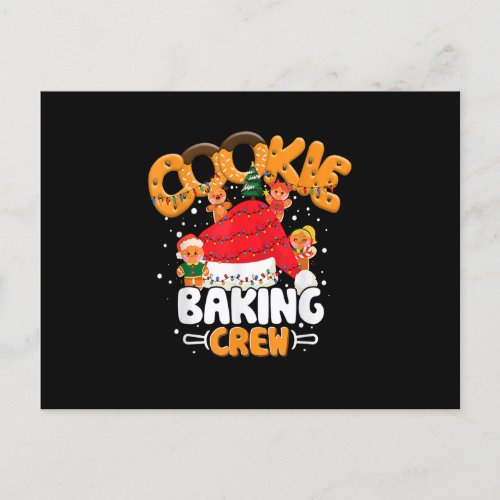 Christmas Cookie Baking Crew Shirt Santa Lights Gi Postcard