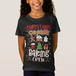 Christmas Cookie Baking Crew Xmas Cookie Cute Sant T-Shirt