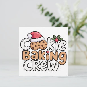 Christmas Cookie Baking Crew Xmas Holiday  Card