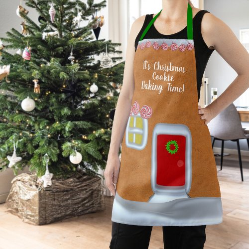 Christmas Cookie Baking Gingerbread House Apron