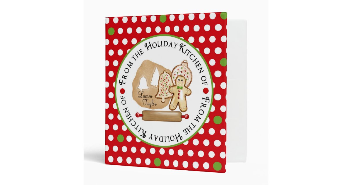 Christmas Cookie Baking Recipe Binder | Zazzle.com