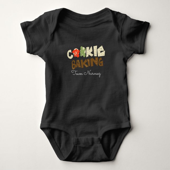 Christmas Cookie Baking Team Name Competition    T Baby Bodysuit (Front)