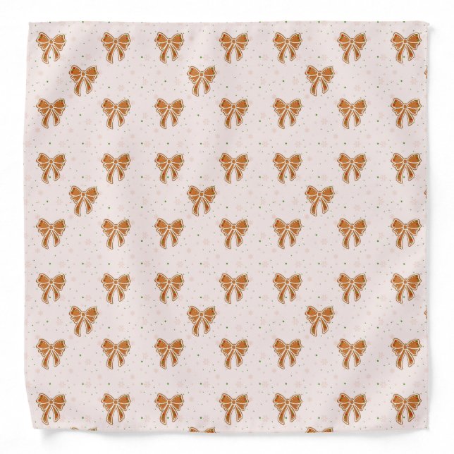 Christmas Cookie Bows Bandana (Front)