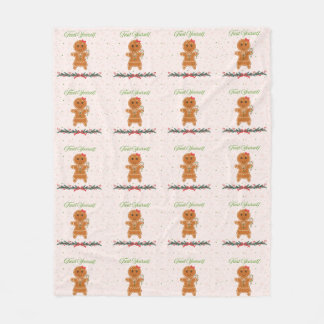 Christmas Cookie Bows Fleece Blanket