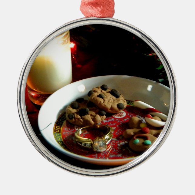 Christmas Cookie Candle Metal Ornament (Front)