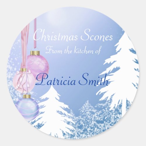 Christmas Cookie Candy Sweets Custom Classic Round Sticker
