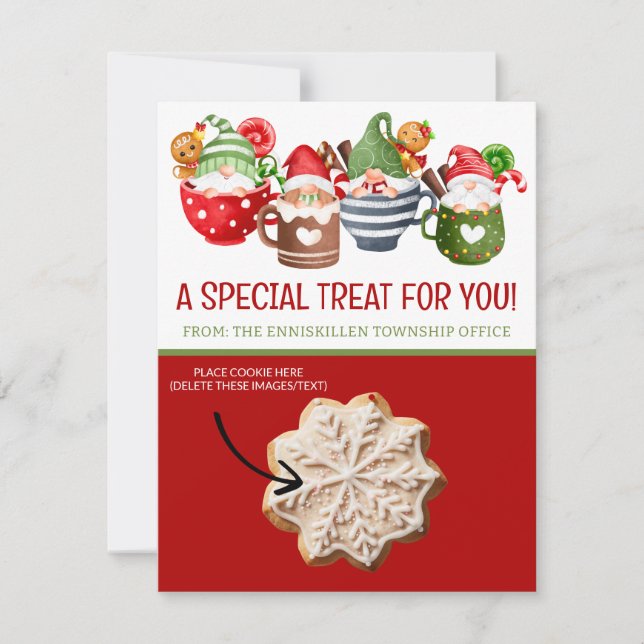 Christmas Cookie Cards, Personalized Gifting Cards (Front)