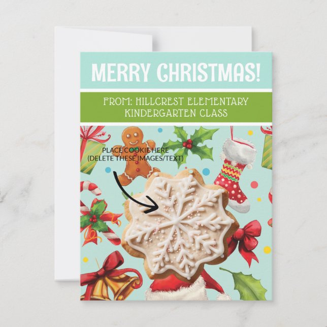 Christmas Cookie Cards, Personalized Gifting Cards (Front)