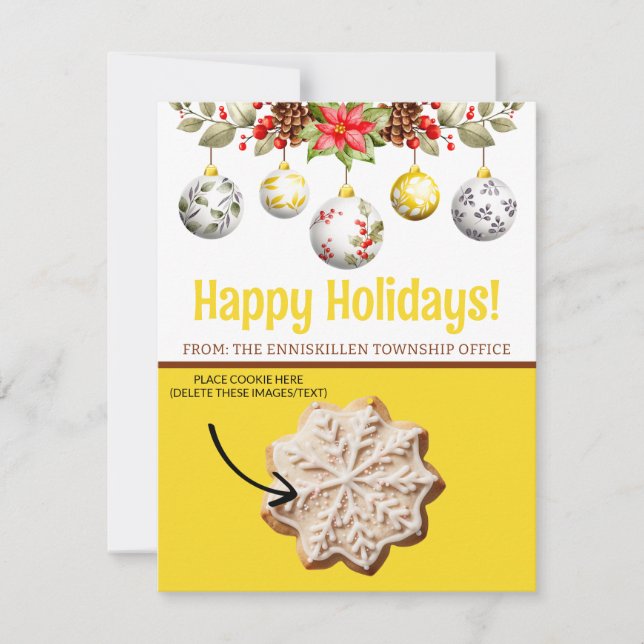 Christmas Cookie Cards, Personalized Gifting Cards (Front)