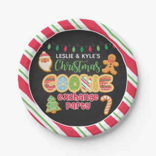 Christmas Cookie Christmas Exchange Party - White Paper Plates