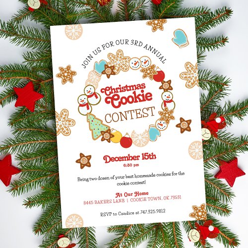 Christmas Cookie Contest Holiday Party Invitation