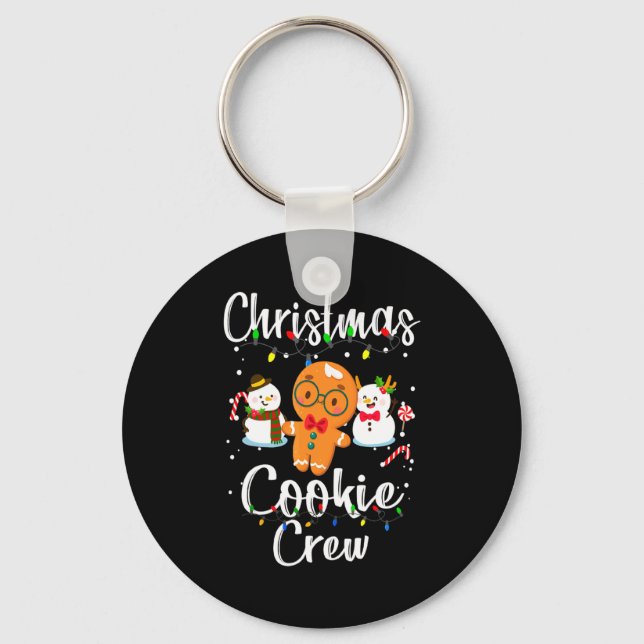 Christmas Cookie Crew Baking Team New Xmas Bakers  Keychain (Front)