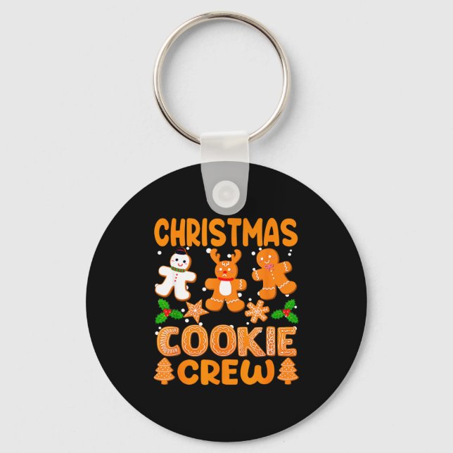 Christmas Cookie Crew Baking Team New Xmas Bakers  Keychain (Front)