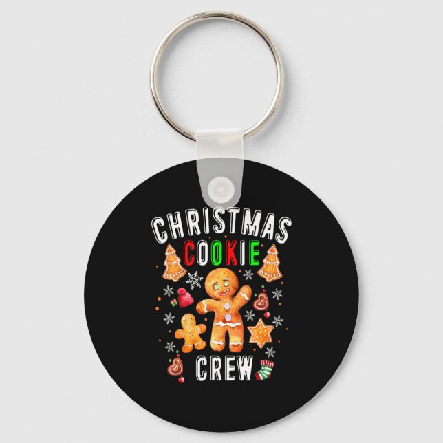 Christmas Cookie Crew Baking Team New Xmas Bakers  Keychain (Front)