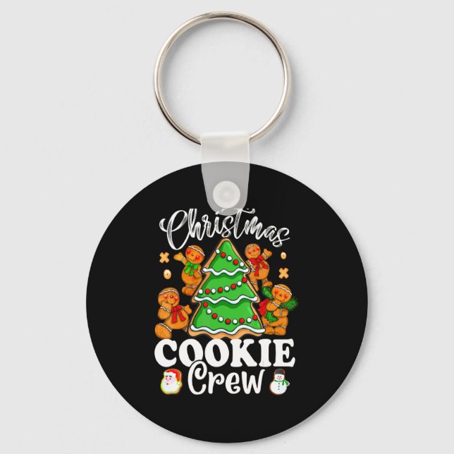 Christmas Cookie Crew Baking Team New Xmas Bakers  Keychain (Front)