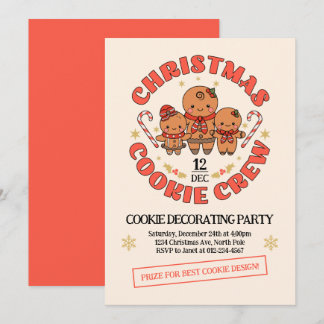 Christmas Cookie Crew Family Invitation
