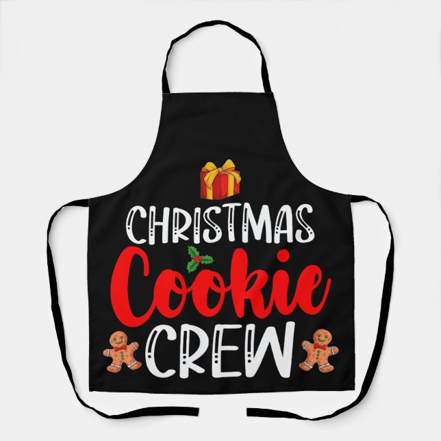 Christmas Cookie Crew Family Pajamas Xmas Holiday Apron (Front)