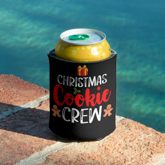 Christmas Cookie Crew Family Pajamas Xmas Holiday Can Cooler (In Situ Pool)