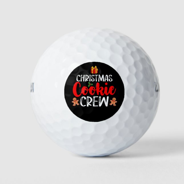 Christmas Cookie Crew Family Pajamas Xmas Holiday Golf Balls (Front)