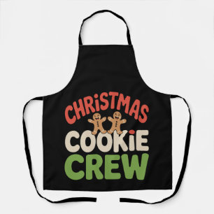 Christmas Cookie Crew Gingerbread Holiday Xmas Apron