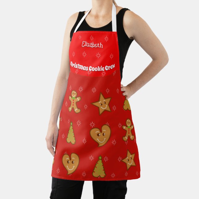 Christmas Cookie Crew-Gingerbread Pals-Red M Apron (Insitu)