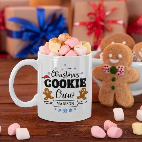 Christmas Cookie Crew Personalized Holiday Baking Coffee Mug
