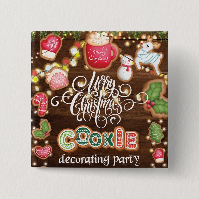 Christmas Cookie Decorating Button (Front)