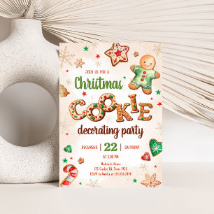 Christmas Cookie Decorating Christmas Party Invitation