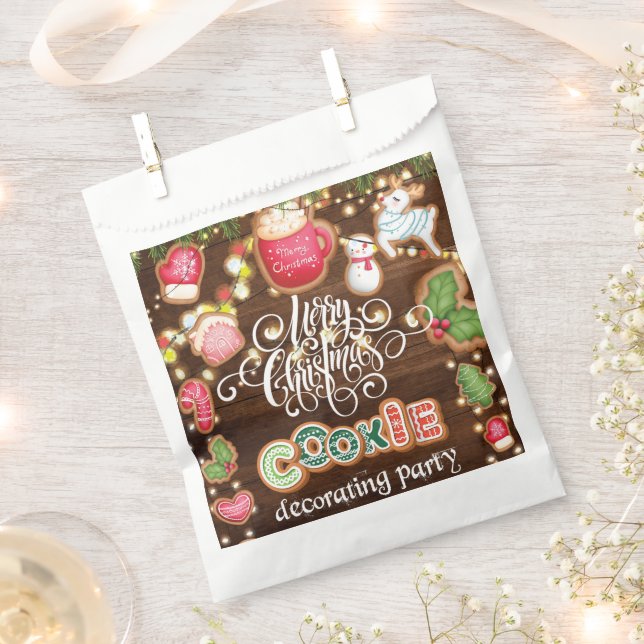 Christmas Cookie Decorating Favor Bag (Clipped)