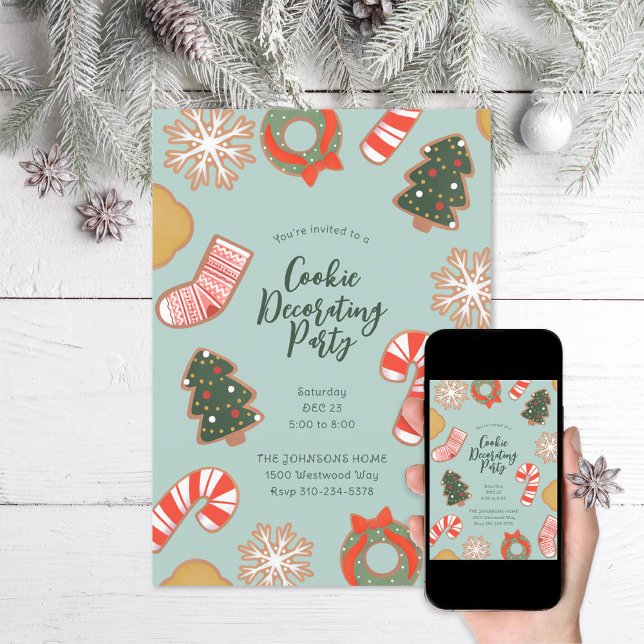 Christmas Cookie Decorating Holiday Party Invitation (Creator Uploaded)