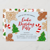 Christmas Cookie Decorating Holiday Party Invitation