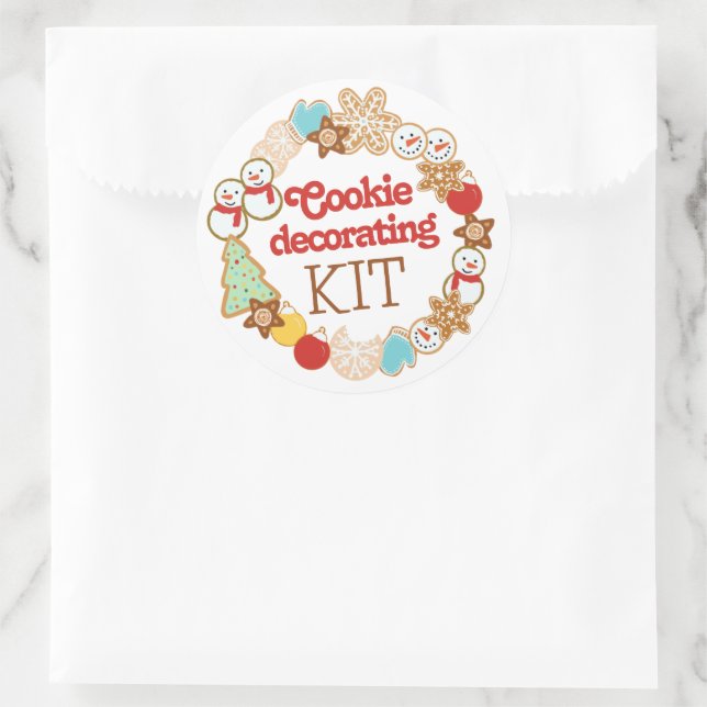 Christmas Cookie Decorating Kit Label (Bag)
