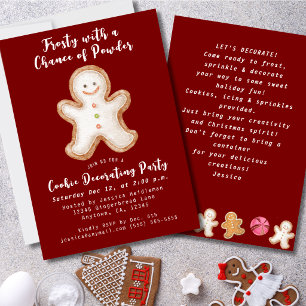 Christmas Cookie Decorating Party Holiday Baking Invitation