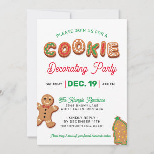 Christmas Cookie Decorating Party Invitation