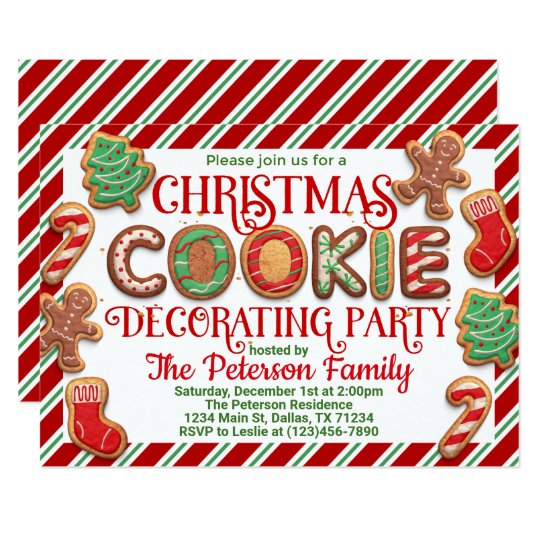 Christmas Cookie Decorating Party Invitation | Zazzle.com