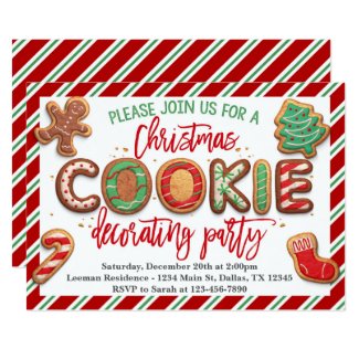 Christmas Cookie Decorating Party Invitation