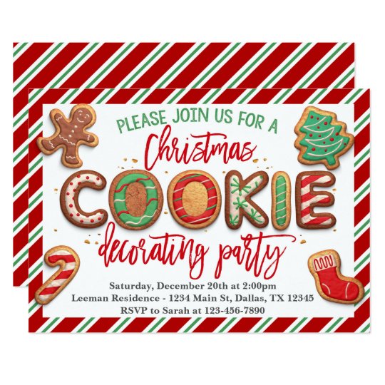 Christmas Cookie Decorating Party Invitation | Zazzle.com