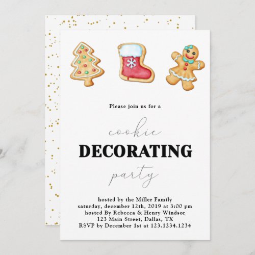 Christmas Cookie Decorating Party Invitation
