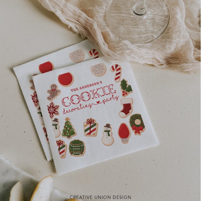 Christmas Cookie Decorating Party Napkins (Creator Uploaded)