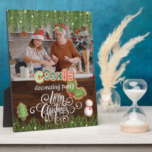 Christmas Cookie Decorating Party Photo Gift Plaque