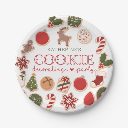 Christmas Cookie Decorating Party Plates