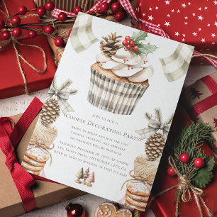 Christmas Cookie Decorating Party Simple Invitation