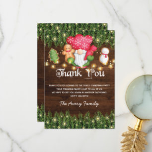 Christmas Cookie Decorating Party Thank You Card