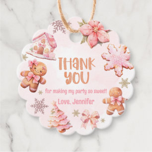 Christmas Cookie decoration birthday thank you Favor Tags