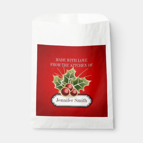 Christmas Cookie Exchange Baking Gift red Favor Bag