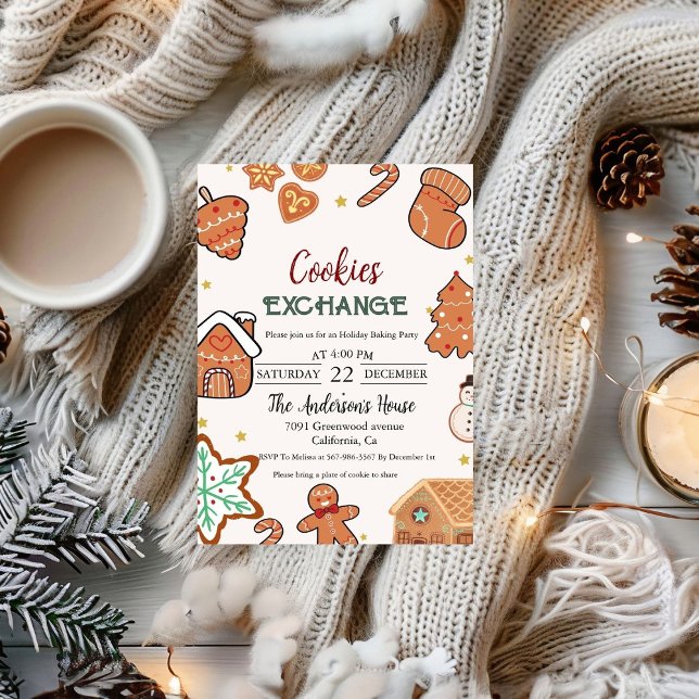 Christmas Cookie Exchange Christmas Party  Invitation (Creator Uploaded)